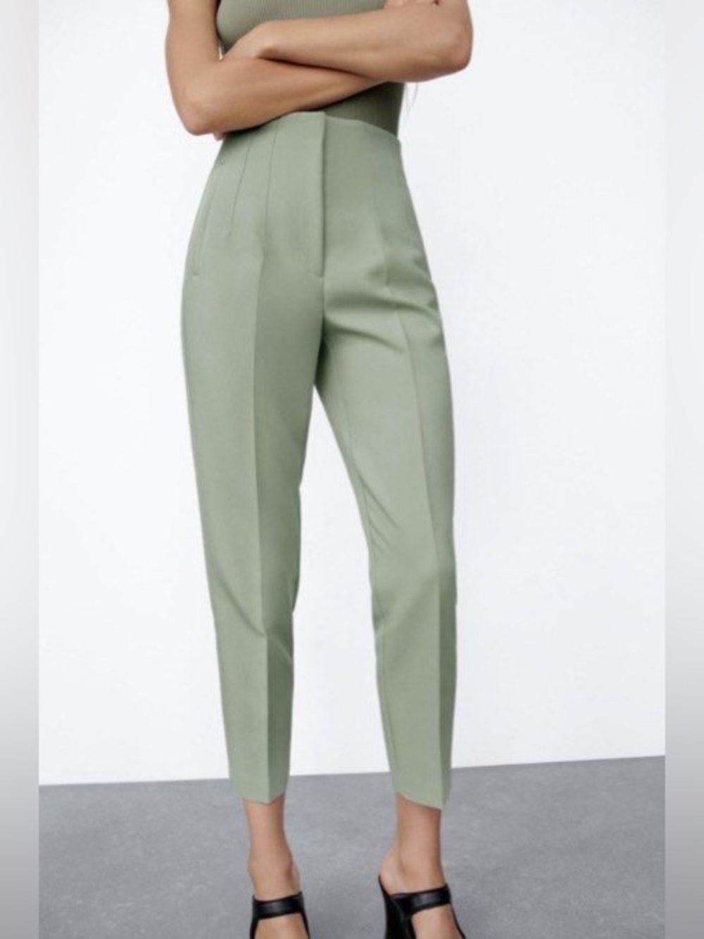 Zara High Waisted Tailored Pants - Picture 2 of 5